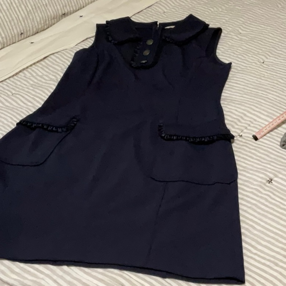 Nanette LePore Navy Sleeveless A Line Dress 14
